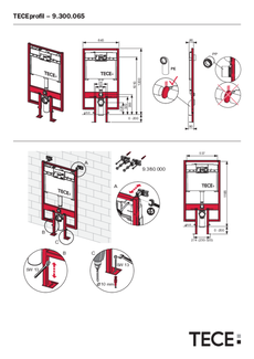 TECEbase, stelaż podtynkowy do WC 9400007 | TECE Polska